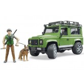 Bruder Land Rover Defender jahimehe ja koeraga, 02587