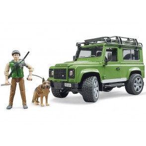 Bruder Land Rover Defender jahimehe ja koeraga, 02587