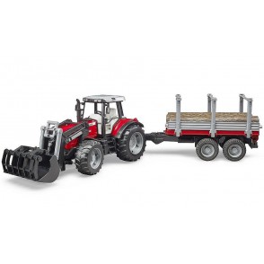 Bruder Massey Ferguson laaduri ja haagisega, 02046